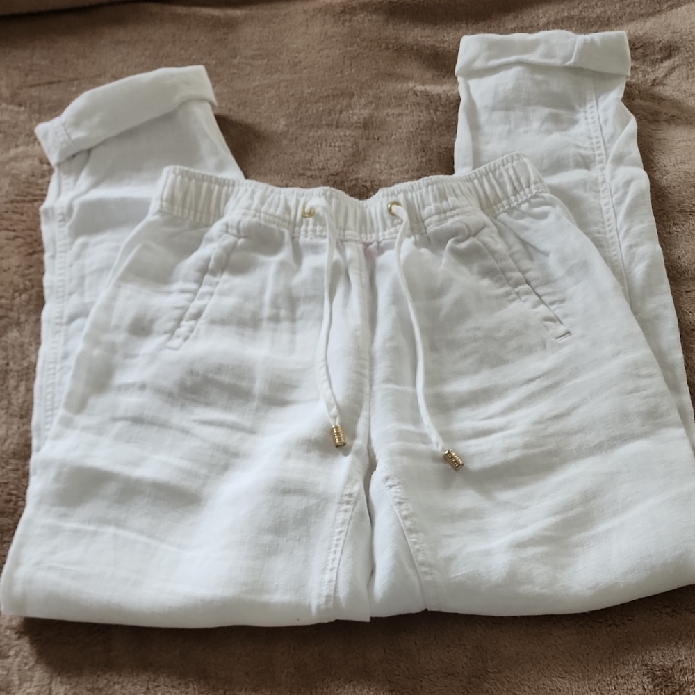Lilly Pulitzer White Linen Pants Size XS